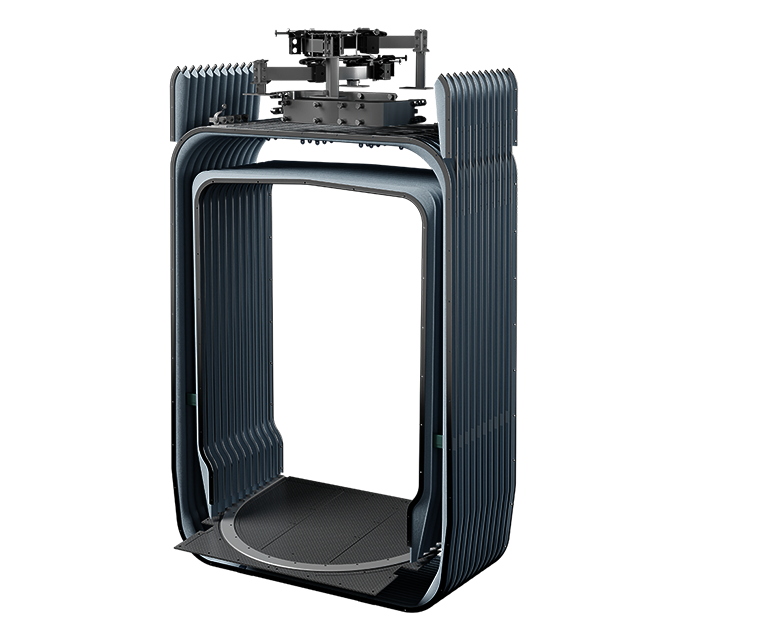 Übergangssystem einer Straßenbahn in der kompletten Ansicht.