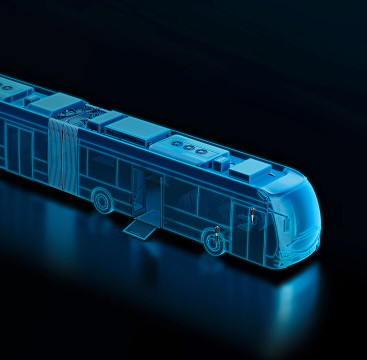 Dämpfer in einem Bus